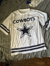 White And Blue Cowboys Dress
