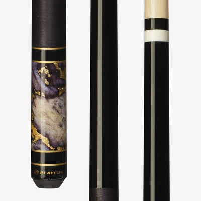 Players C-948 Pool Cue Stick Black - Quartz and Gold Dust - Le Pro Tip 5/16 x 19