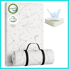 Organic Cotton Pack and Play Mattress Pad Breathable 38x26 Waterproof Baby Ma...
