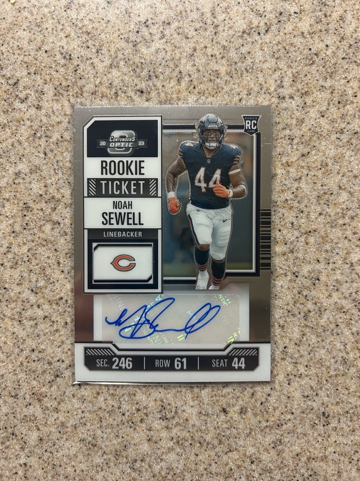 Noah Sewell Panini Contenders Optic #191 Autograph