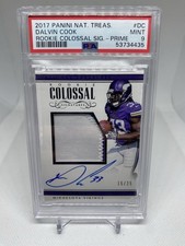 2017 National Treasures Dalvin Cook Rookie Colossal Signatures Prime /25 PSA 9