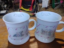 2 Precious Moments Cups: Sharing Our Season The Wonder OfChristmas 1989