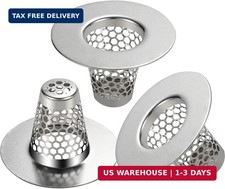 Bathroom Sink Drain Strainers for 1.1"-1.25" Depth Than 1.6" Drain Hole Catcher