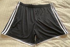 Adidas Black/White 3 Stripe Climacool Athletic Shorts - Youth/Boys Size L 16/18