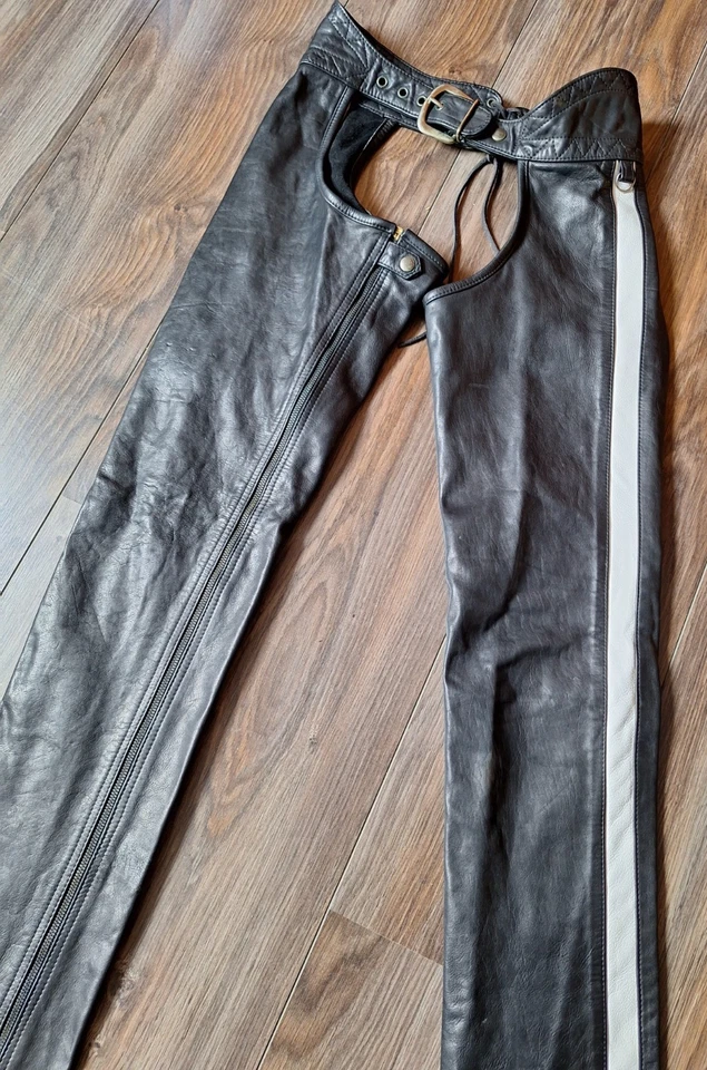 SUPERBES CHAPS CUIR TTBM PARIS W28 T38 LEATHER LEDER GAY SKIN ROB MRB - Photo 2/4