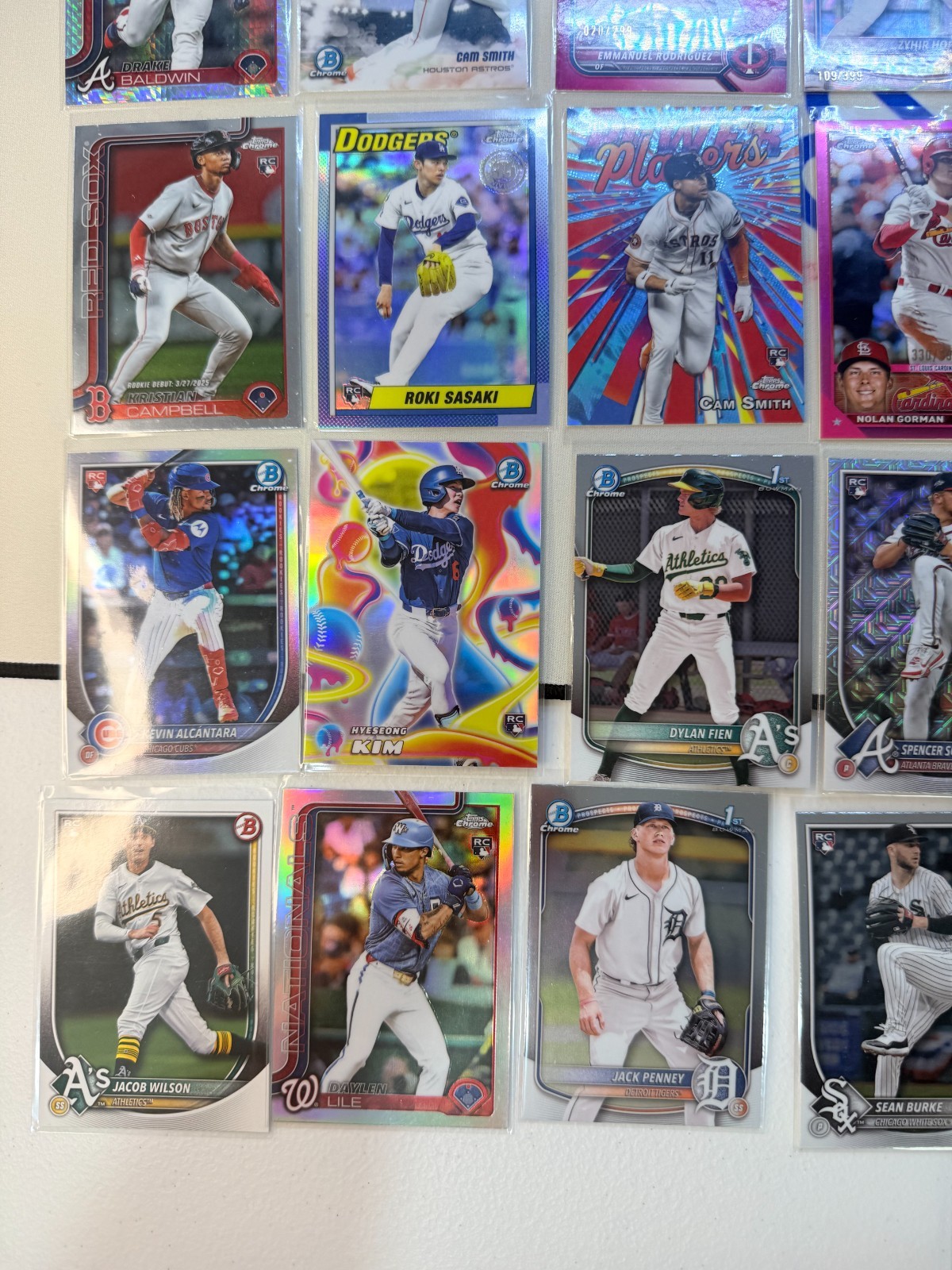 TOPPS/BOWMAN CHROME - 55+ Card Lot - AUTO - NUMBERED - PARALLEL - RC - FAST SHIP view 7