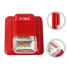 12/24V DC Wired Audible and Visual Siren with LED Strobe Light and Speaker 105dB