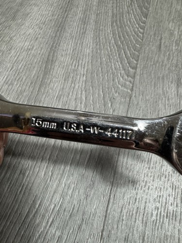 CRAFTSMAN TOOLS 15mm Short Metric Combination Wrench 12pt -VV- 44117 USA - Bild 3 von 6