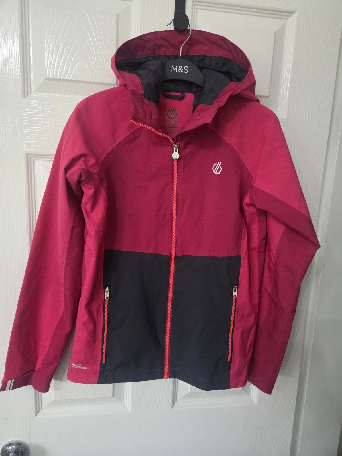 Dare 2B Waterproof Jacket – Age 13 / 158cm – Red/Black – ARED Stretch