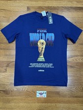 Adidas FIFA World Cup T-Shirt Blue Size X-Large Brand New