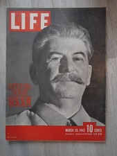 March 29, 1943 Life Magazine Joseph Stalin Cover Special Issue USSR WWII