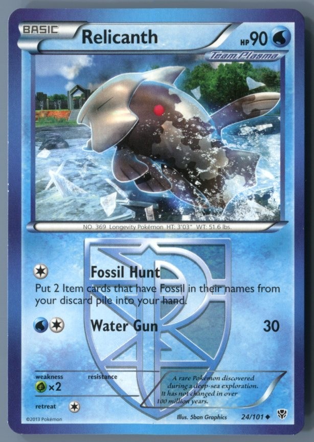 Plasma Blast Pokémon TCG Relicanth 24/101 LP