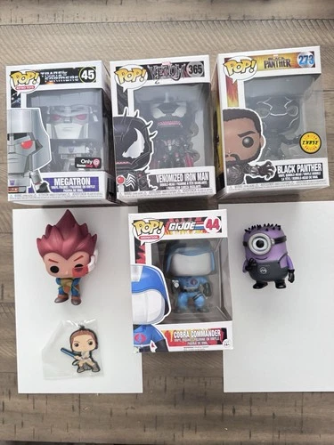 Funko Pop Lot Arlia Vegeta? Minions SDCC Exclusive Chase Marvel Megatron GI Joe