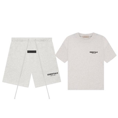Light Oatmeal Essentials Set T-shirt and Shorts Size Medium New with Tags