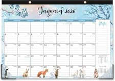 2026 Desk Calendar - 2026 Calendar, Jan. 2026 - Dec. 2026, 17”x 12”, Tear Of