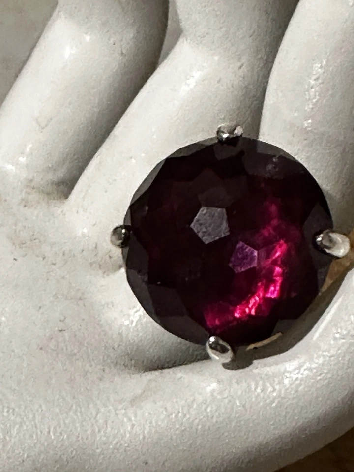 ANILLO PIEDRA REDONDA GRANDE CARAMELO ROCA GRANATE IPPOLITA 925 TALLA 7 Foto 4 de 4