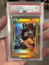 2021 Panini Donruss Pat Friermuth Gold Die Cut Rated Rookie PSA 9 Steelers Pop 2