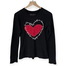 Skelanimals Goth Scene Long Sleeve Shirt Top Size Medium Heart Jack The Rabbit