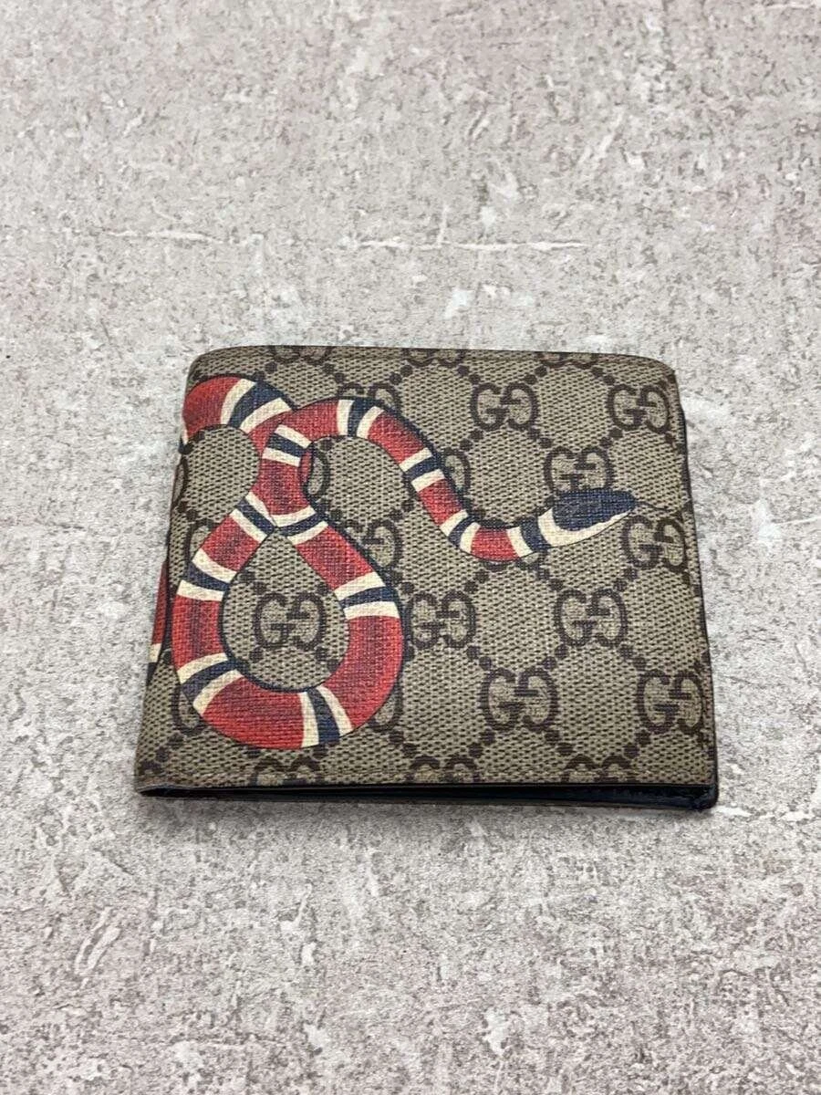 Gucci Portefeuille Bifold/Crm//451266 480199/Gg Suprême/Snake//