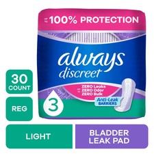 Incontinence Pads for Women, Light Absorbency, Regular Length, Postpartum Pads,