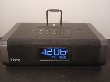 iHome iPhone Dual Charging Stereo FM Alarm Clock Model iDL45 Lightning Dock USB 