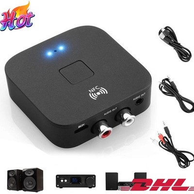 Bluetooth 5.0 AUX 3.5mm Empfänger NFC Cinch Buchse Hifi Wireless Audio Adapter
