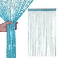 String Curtain Panels Door Voile Net Curtains Fly Screen & Room Divider