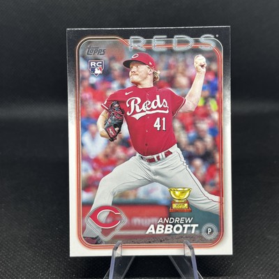 2024 Topps Series 1 #214 Andrew Abbott Cincinnati Reds RC Rookie Cup Card