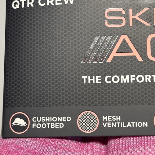 Calcetines Skechers Active para mujer 6-9,5 Qtr Crew 6 pares soporte para el arco acolchados negros - Imagen 5 de 11