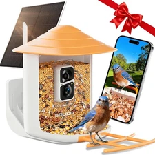 Bird Feeder with Camera Wireless Outdoor,Smart Feeder Camera with AI Identify Sp