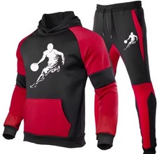 2 PIECE COMPLETE SUIT SWEATSHIRT SPORTS PANTS FITNESS HOODIE BASKETBALL