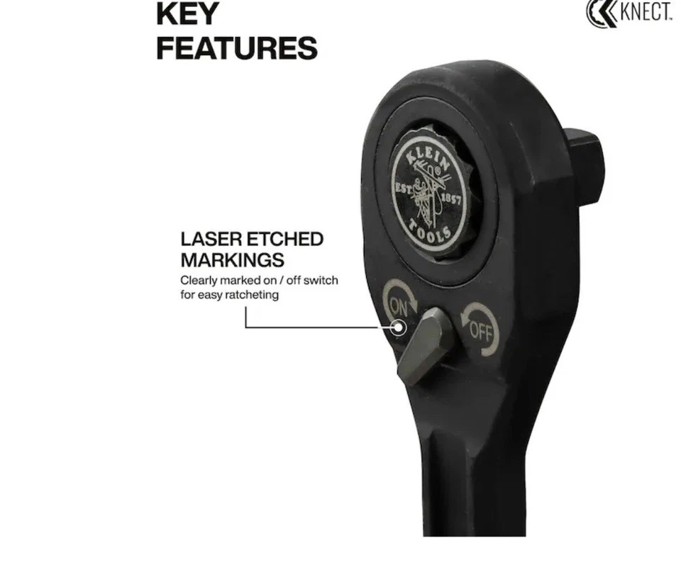 🆕 KLEIN TOOLS KNECT S PASS-THROUGH & 1/4" SOCKET ADAPTER (SET) 2 PCs~ 65301ADP - Image 4 of 4