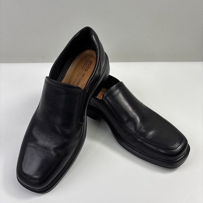 ECCO Helsinki 2 Black Mens Dress Oxford Size 9-9.5 Slip On Dual Fit Soles