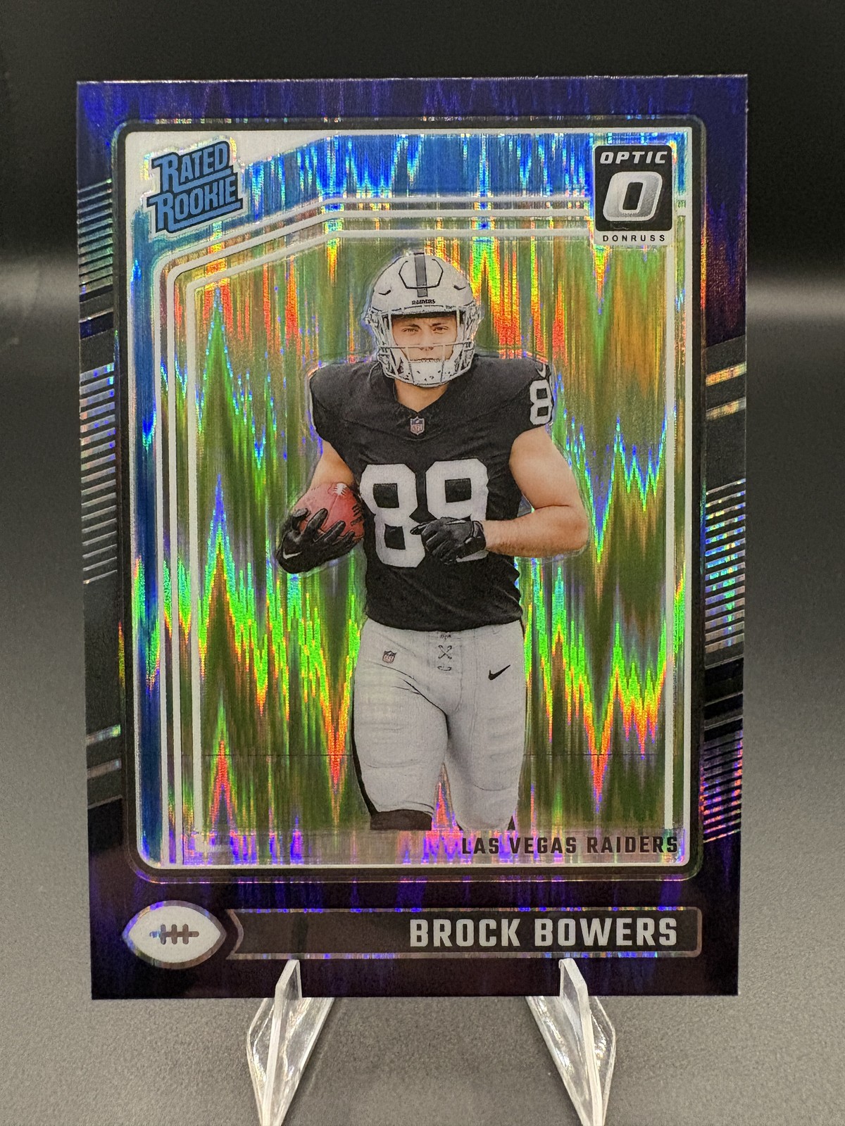 2024 Donruss Optic #215 Brock Bowers Purple Shock