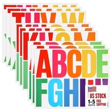 108PCS 3 Inch Large Letter Stickers, 9 Sheets Waterproof Vinyl Letter Self