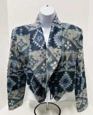 Vintage Star Cody Multi Colored Cropped Blazer Size M USA Made 90s -Ships Today