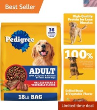 Complete Nutrition Adult Dry Dog Food, Grilled Steak & Vegetable, 18 lb Bag 1.79 per pound