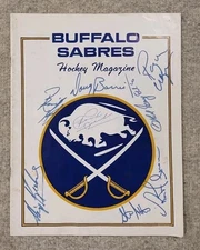 1970-71 BUFFALO SABRES 1ST YEAR PROGRAM SIGNED PUNCH IMLACH ROGER CROZIER VS TOR