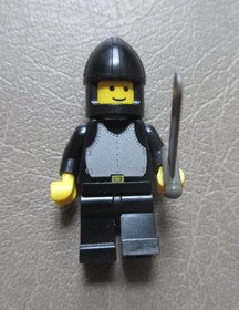 LEGO Castle Minifigure BLACK KNIGHT Knight's Stronghold 6059 Incomplete 1990