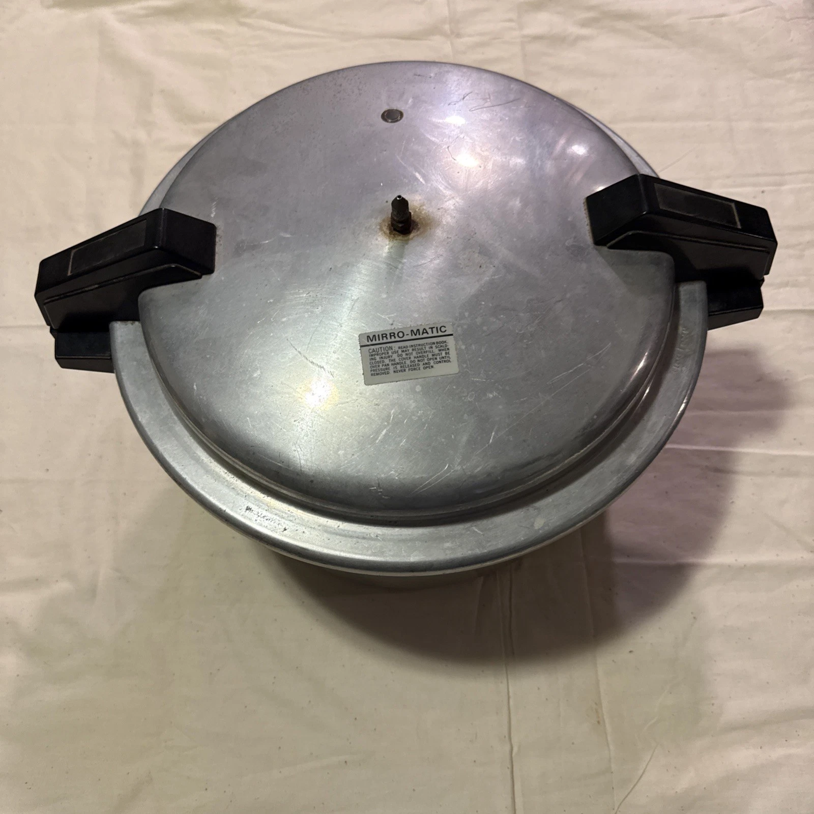 VTG. Mirro M-0512 12 Qt Aluminum Pressure Cooker Canner W/ Trivet And WeightUSA