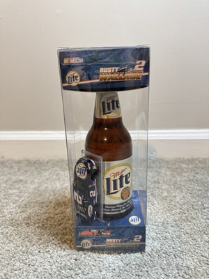 Vintage Rusty Wallace Car In A Bottle Action NASCAR #2 Miller Lite 1:64 Scale