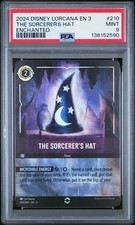 The Sorcerer's Hat 210 PSA 9 Enchanted Disney Lorcana Graded Slab English Card