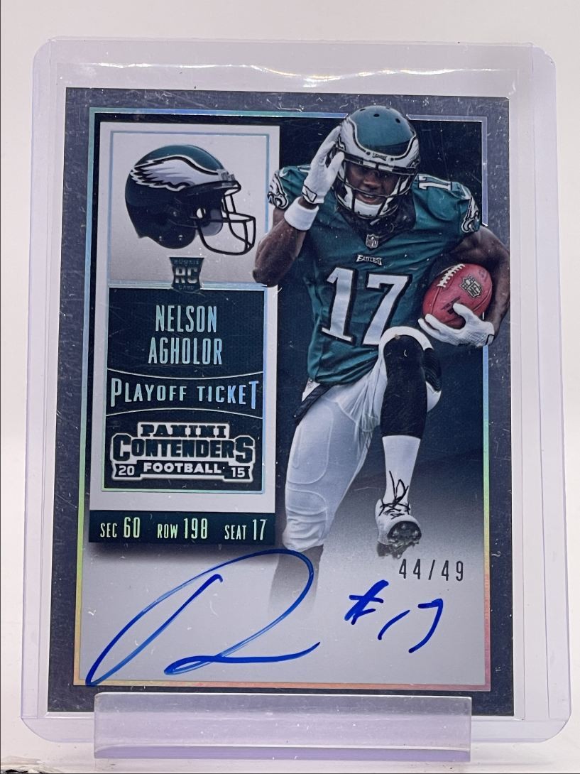 Nelson Agholor Panini Contenders #230 Playoff Ticket-Autograph