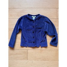 Polly Flinders Cardigan, sz Small 4, sweatshirt, ribbed, embroidered, preppy
