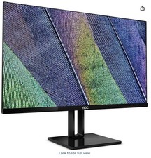 AOC 27V2H 27" Full HD 1920x1080 Ultra-Slim Monitor, Frameless IPS Panel, 5ms, 75
