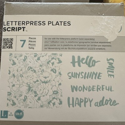 WE R / LIFESTYLE  LETTERPRESS SCRIPT PRINTING PLATE SET (QUICKUTZ)  03740-8