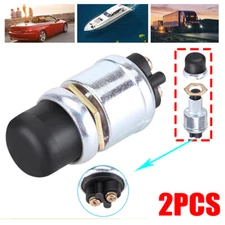 2PCS 12 Volt DC Heavy-Duty Start Momentary Push-Button Starter Switch 50A