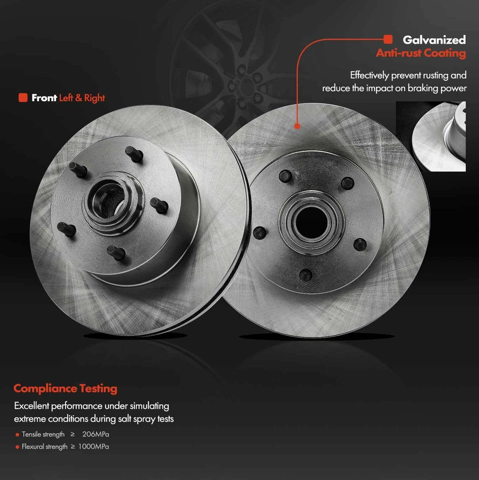 Rotor de freno de disco delantero y pastilla de freno para Chevy Camaro Skylark Buick Olds Pontiac Foto 4 de 4