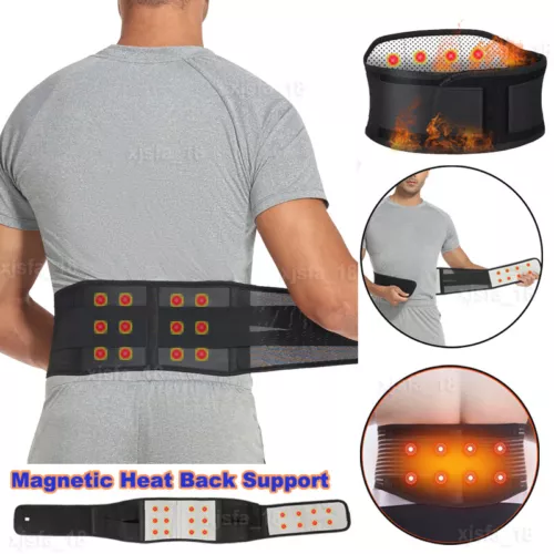 Magnetic Self-heat Waist Support Lower Back Brace Strap Pain Relief Therapy Belt - Picture 1 of 22