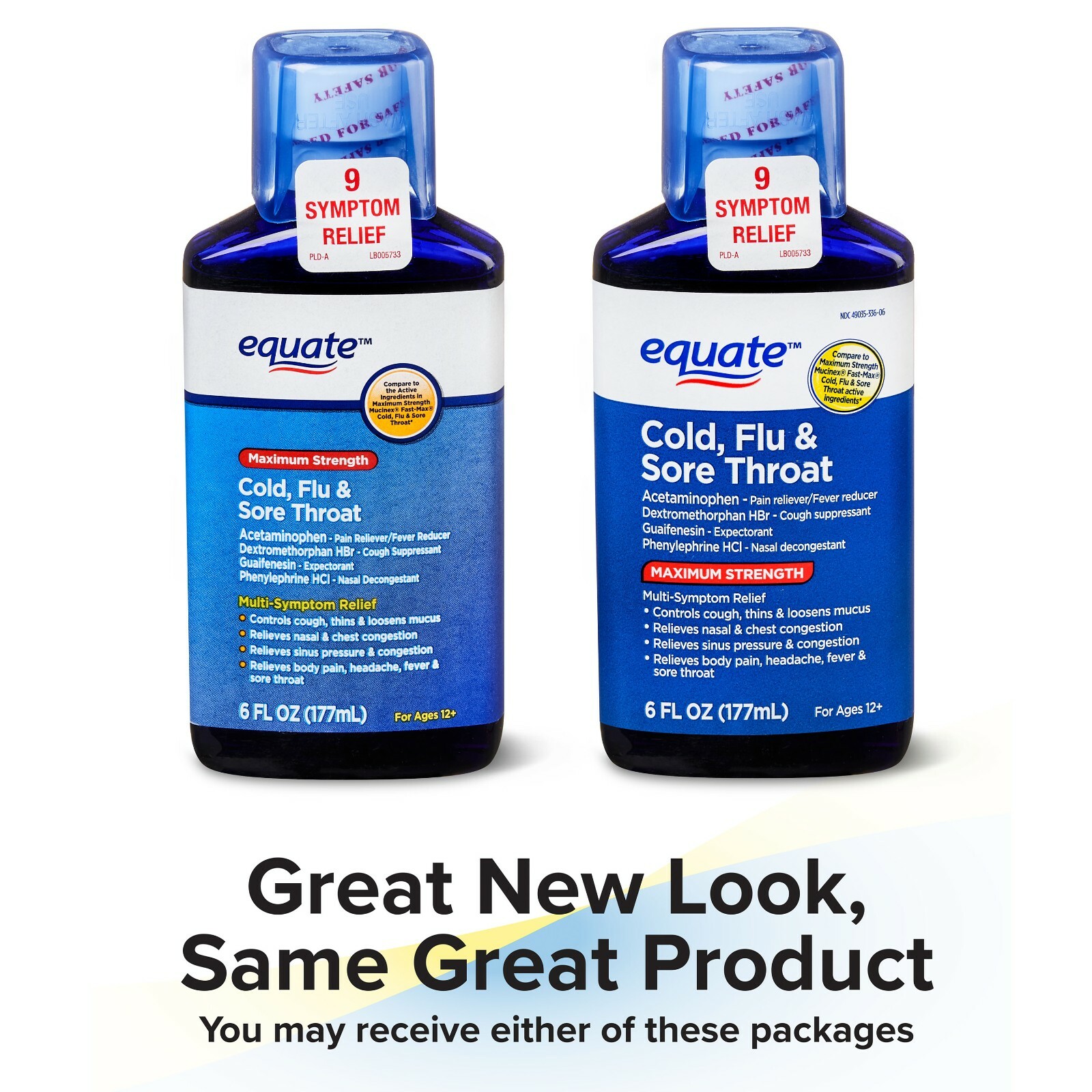 Equate Maximum Strength Cold, Flu & Sore Throat MultiSymptom Relief, 6